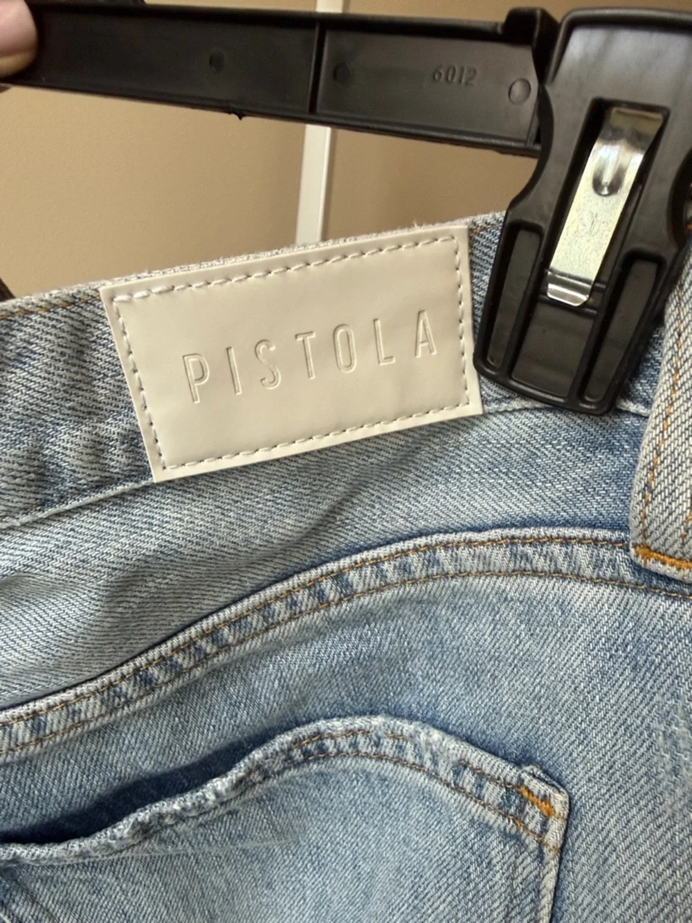 Pistola Charlie High Waist Straight Leg Distressed Jeans - Picture 6 of 7